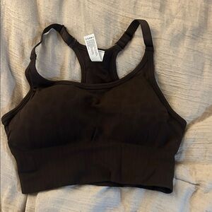 90 Degree By Reflex Dark Brown Sports Bra